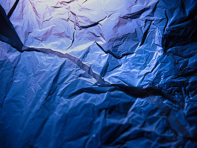 A crack in the blue wall